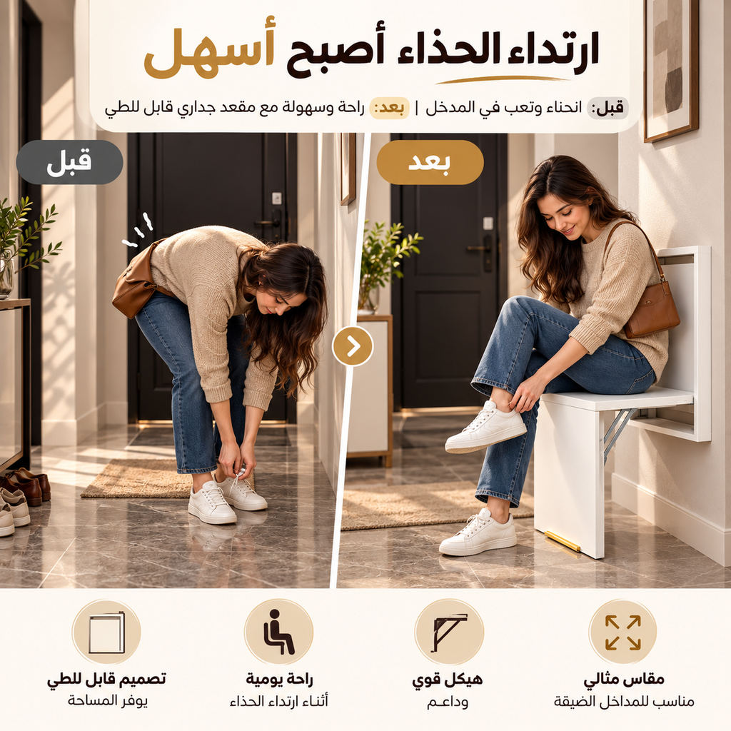 مقعد جداري قابل للطي