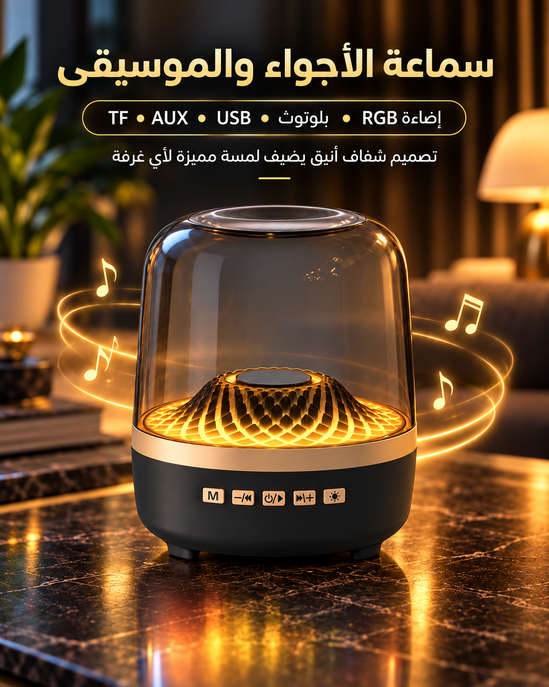 GlowBeat RGB Speaker – سماعة الأجواء والموسيقى