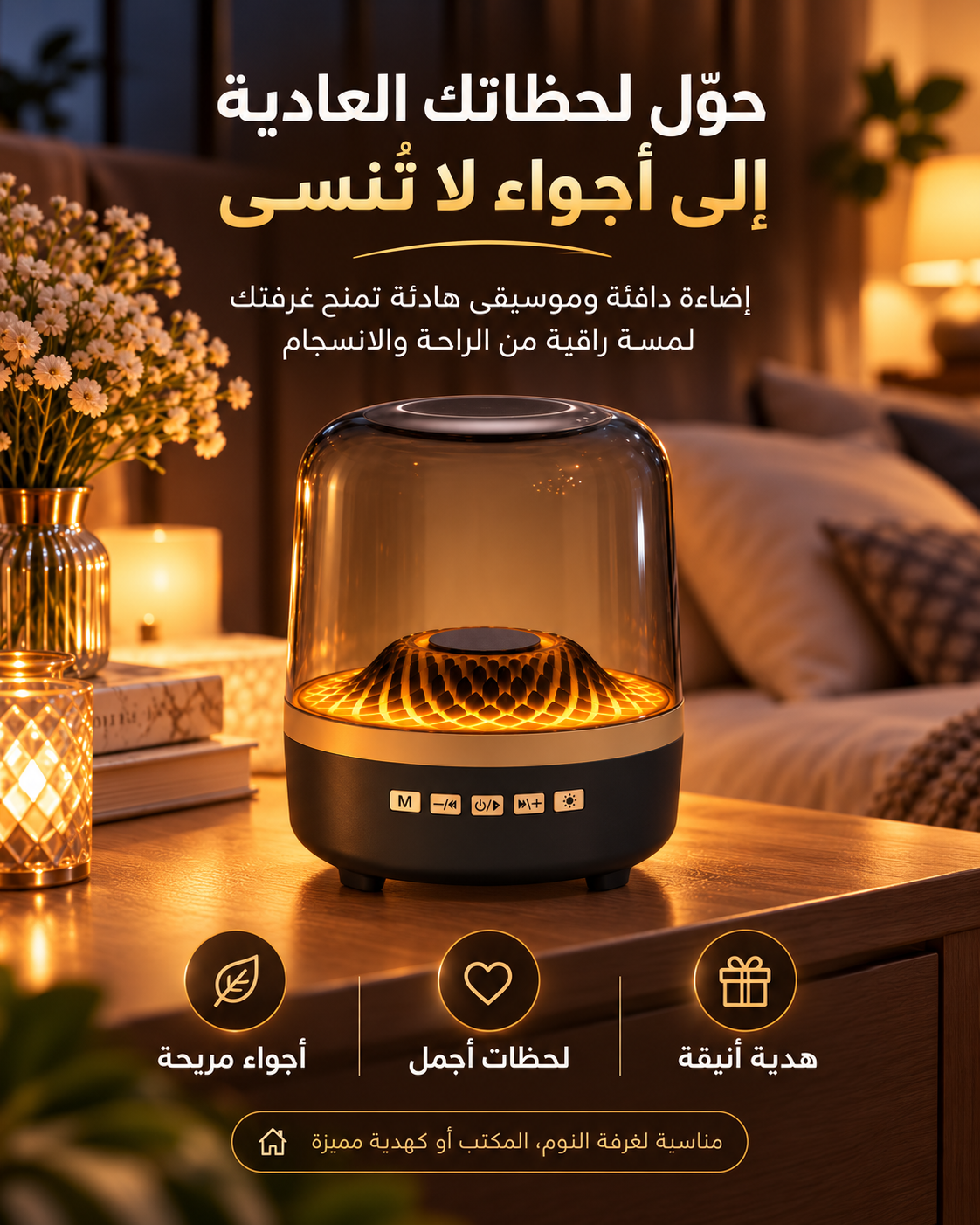 GlowBeat RGB Speaker – سماعة الأجواء والموسيقى