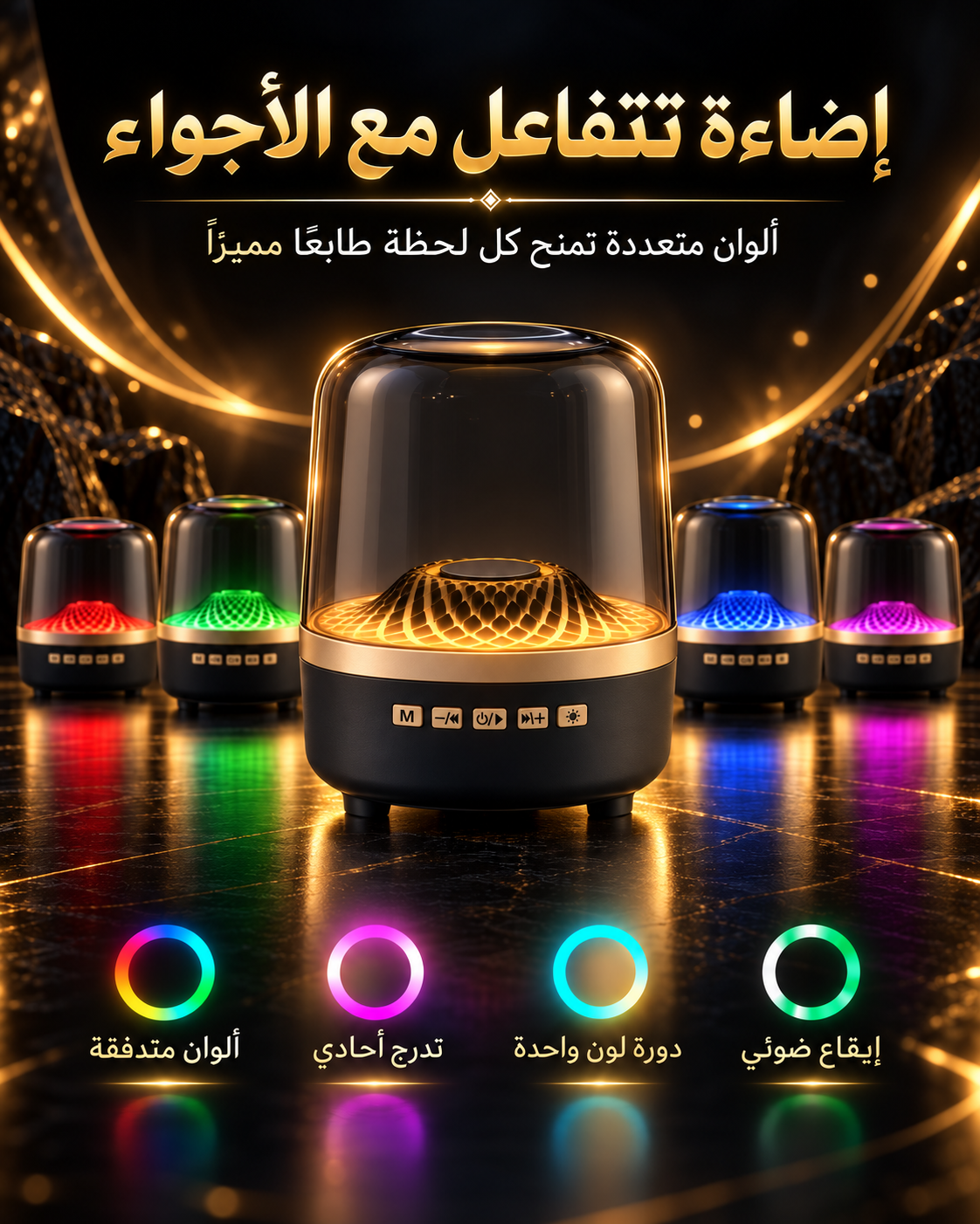 GlowBeat RGB Speaker – سماعة الأجواء والموسيقى