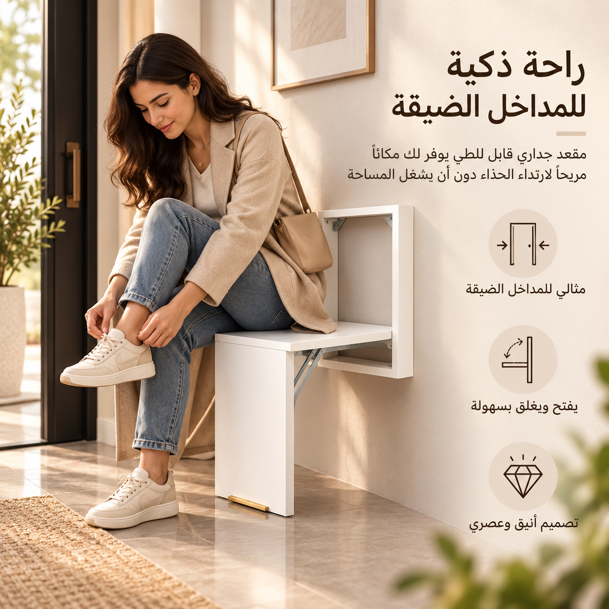 مقعد جداري قابل للطي